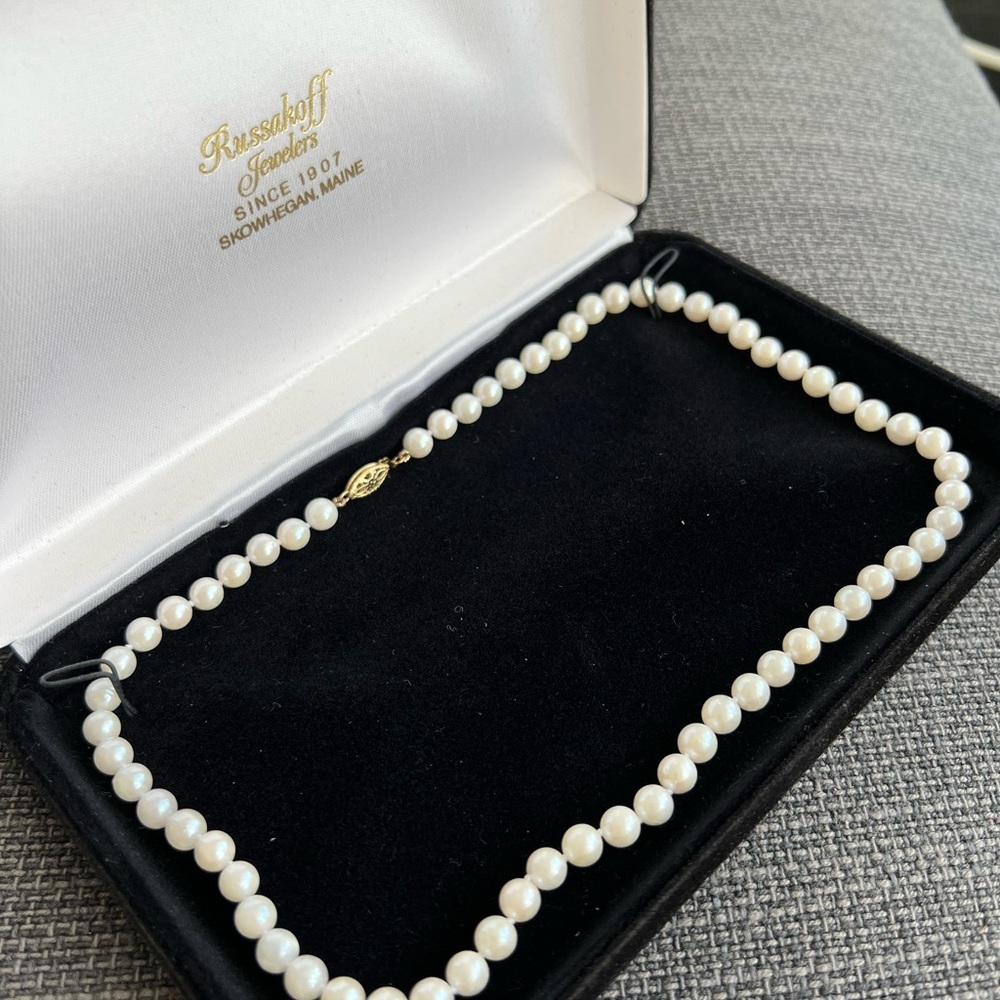 Vintage 14k Akoya Perl Necklace 18’’